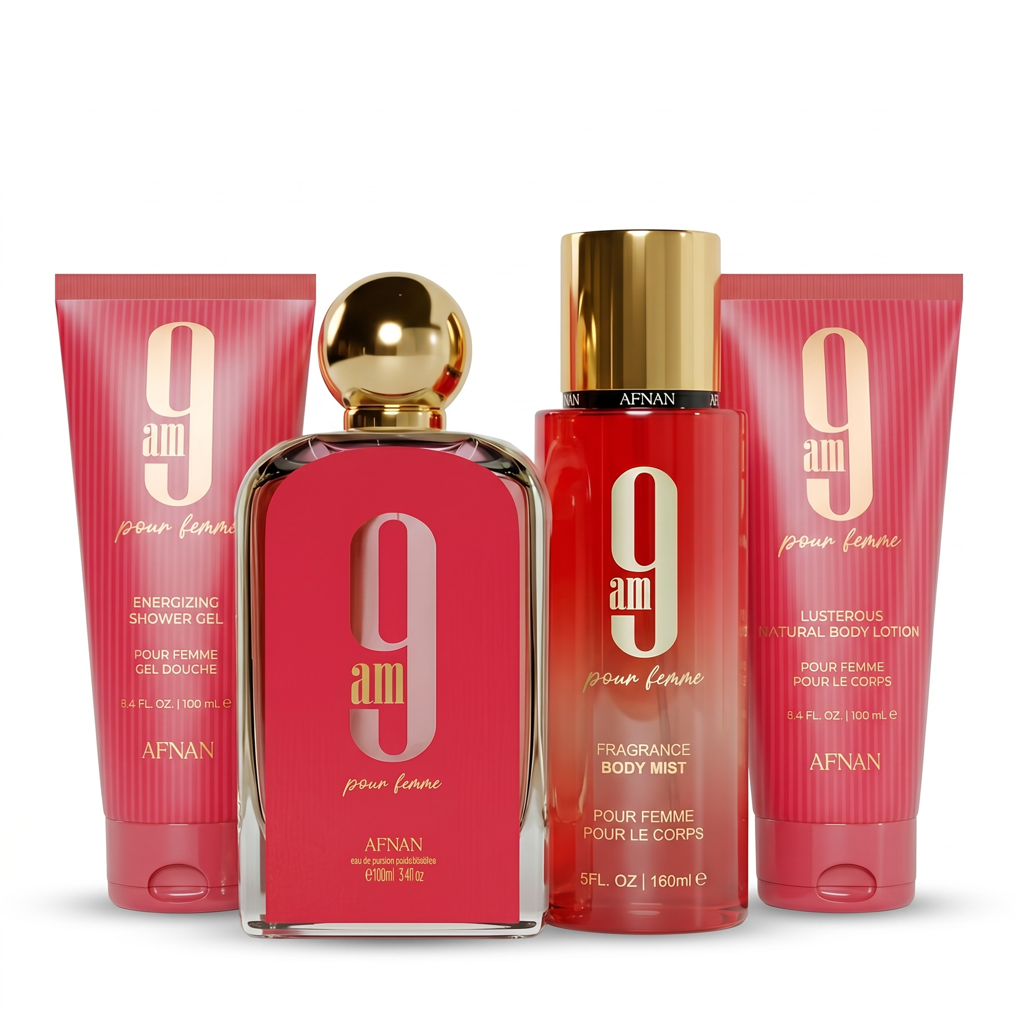 Afnan 9AM Femme (U) Set de 4 piezas