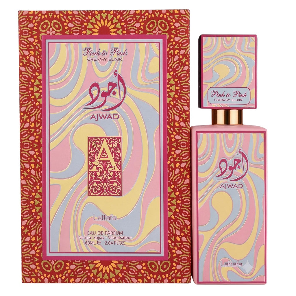 Lattafa Ajwad Pink to Pink Creamy Elixir Eau de Parfum – 2.0 oz / 60 ml Spray