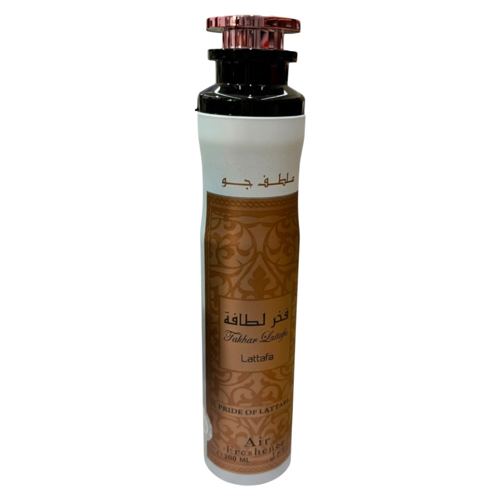 Perfume bottle with decorative label on a white background