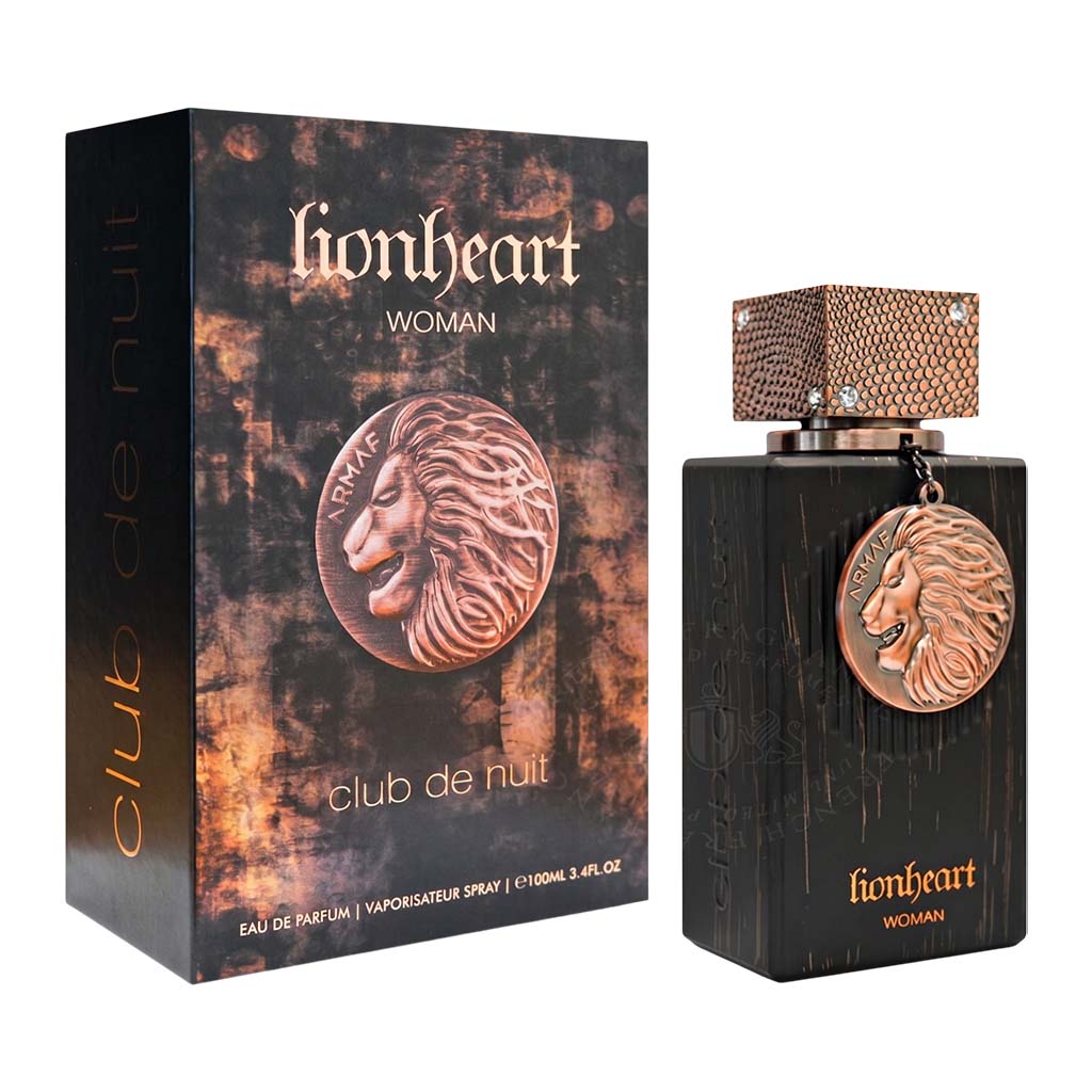 Lionheart perfume bottle and packaging on a white background