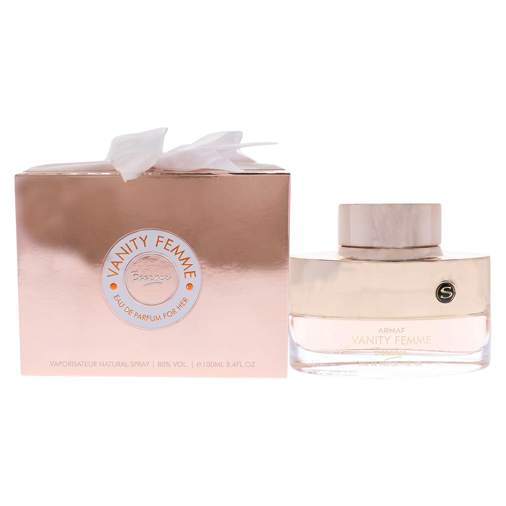 Vanity Femme perfume bottle and packaging on a white background