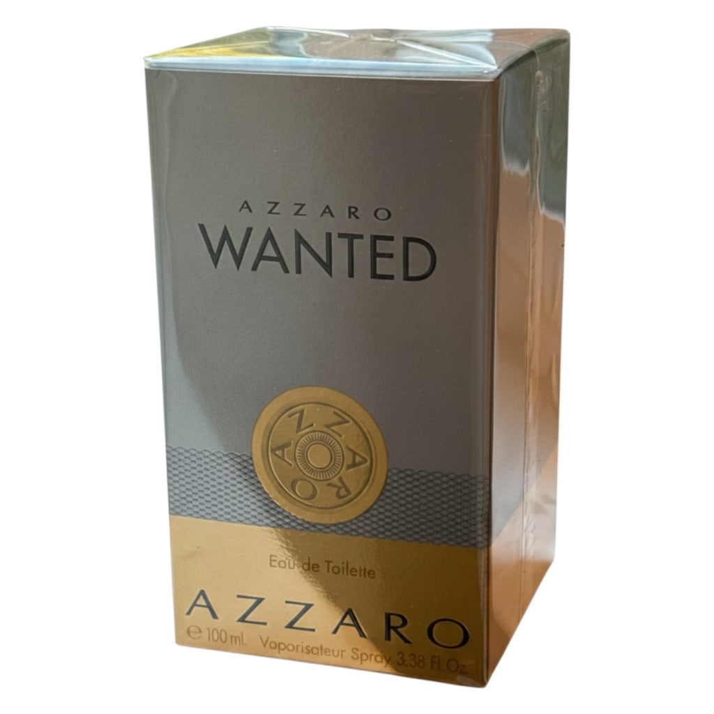 Azzaro Wanted perfume packaging on a white background