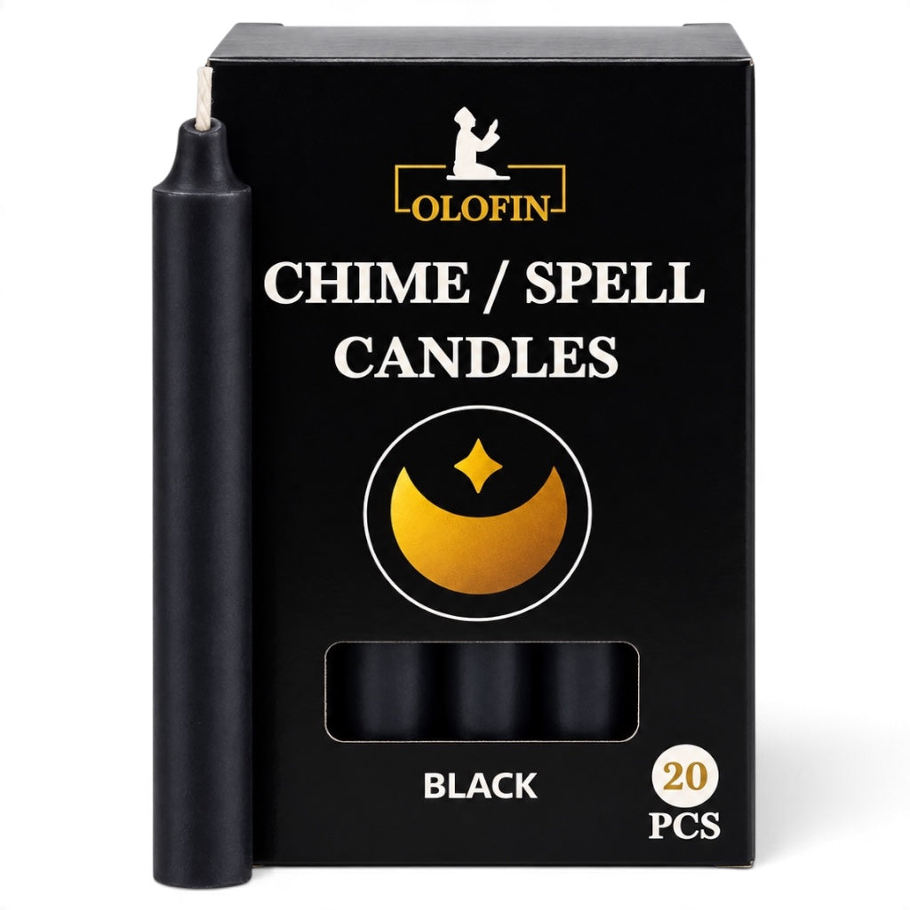 Black Chime /Spell Candles 20ct Box 4”