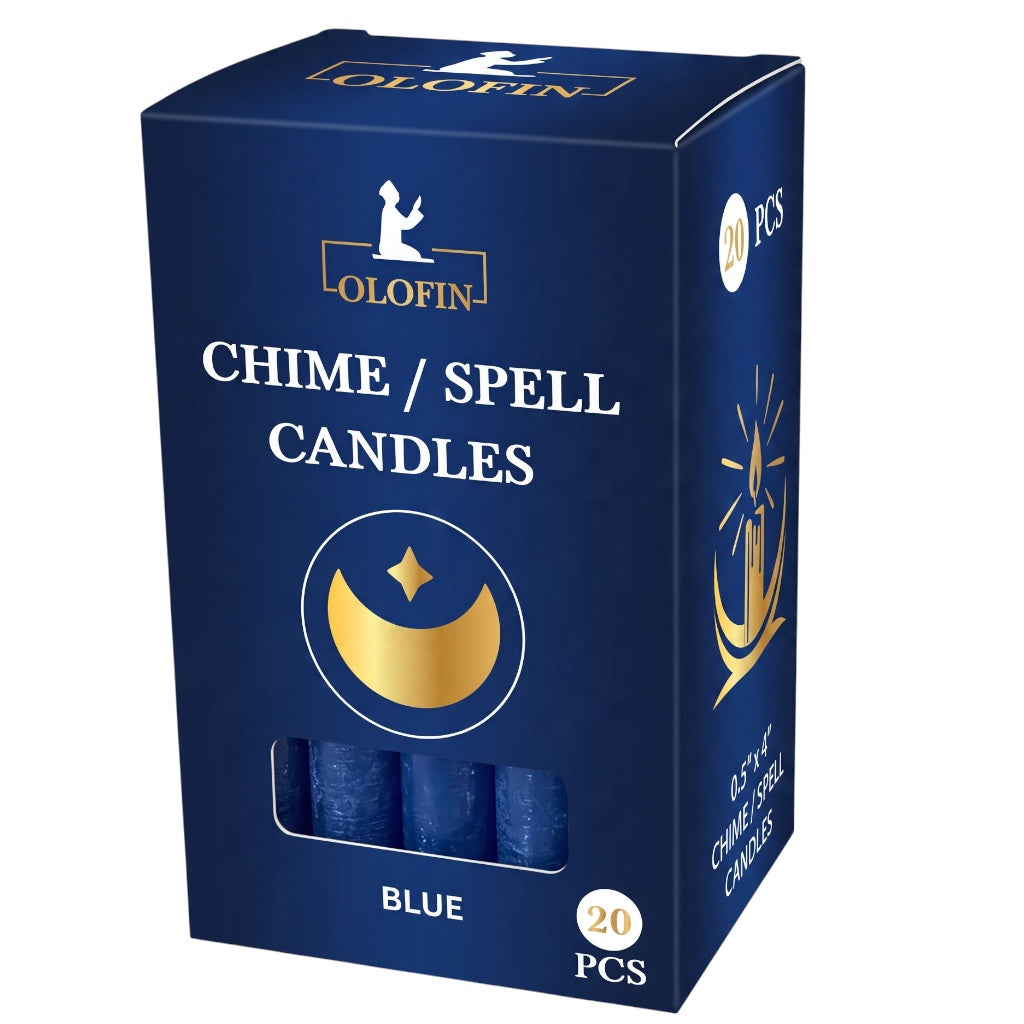 Blue Chime /Spell Candles 20ct Box 4”