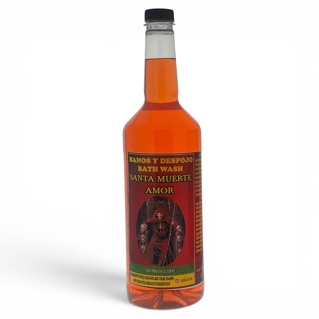 Santa Muerte Amor Banos y Despojo Spiritual Bath Wash | 32 oz Ritual Cleansing Bath