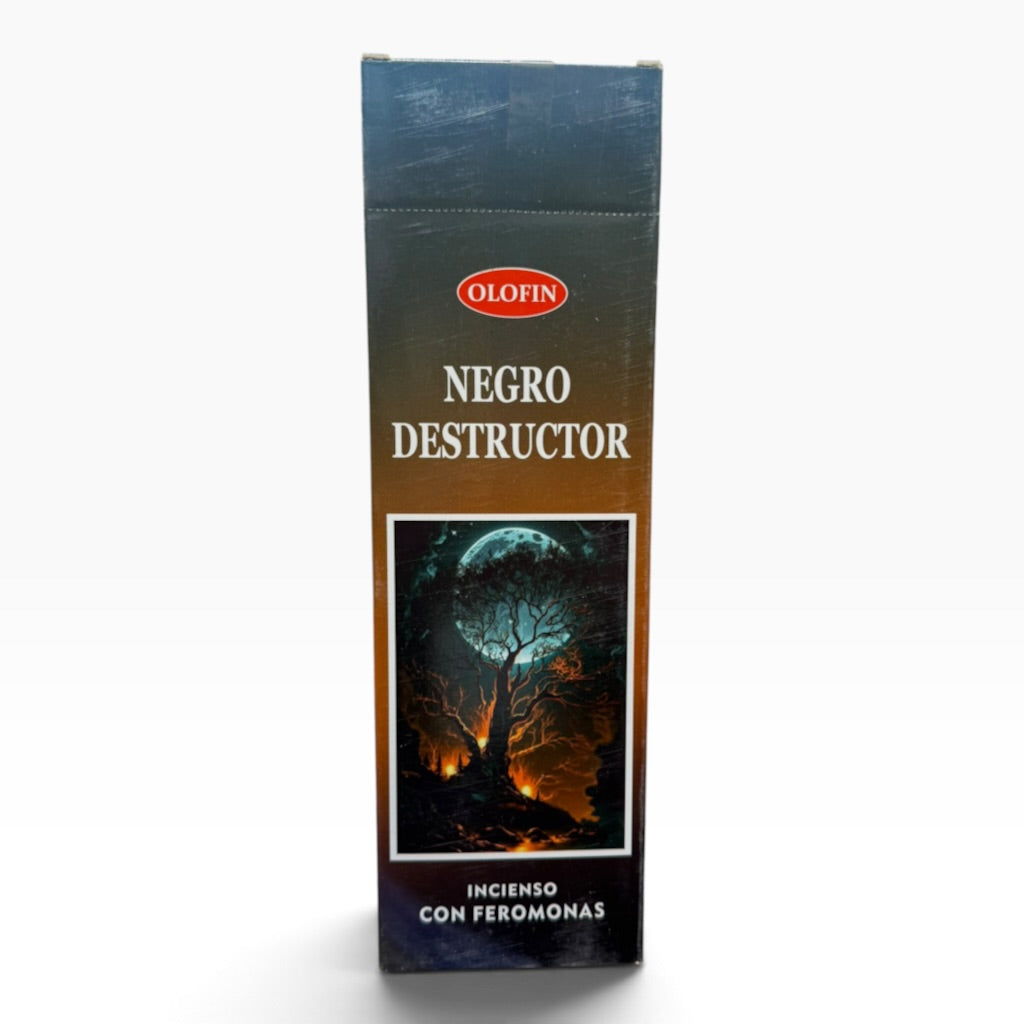 Negro Destructor (Black Destroyer) Incense 25-8ct 200Sticks Square Box