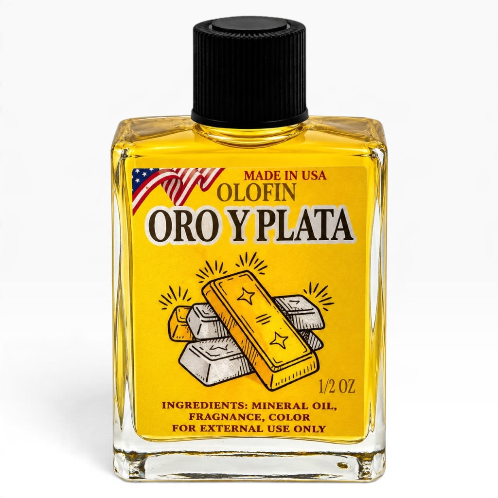 Oro Y Plata Aceite Esoteric Fragrance Oil 1/2oz-1oz Square Bottle