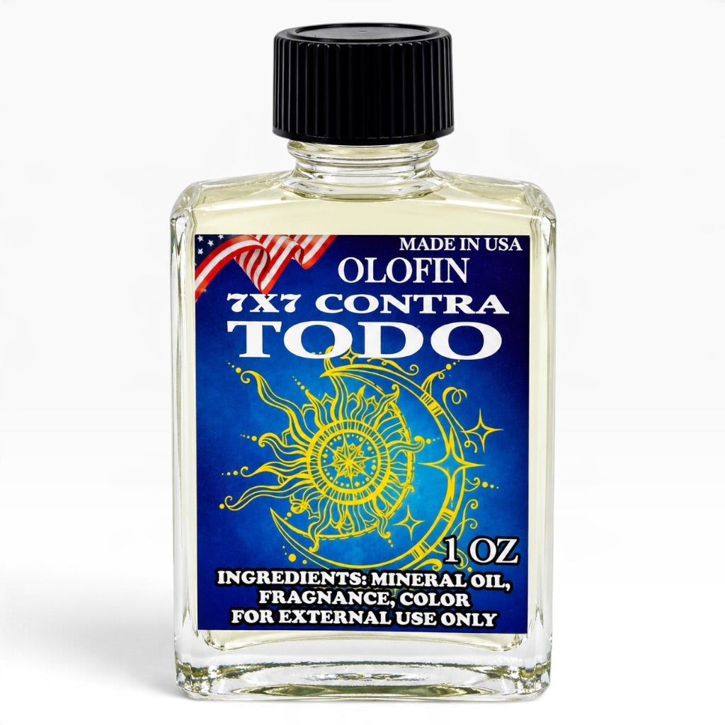 7x7 Contra Todo Aceite Esoteric Fragrance Oil 1/2oz-1oz Square Bottle