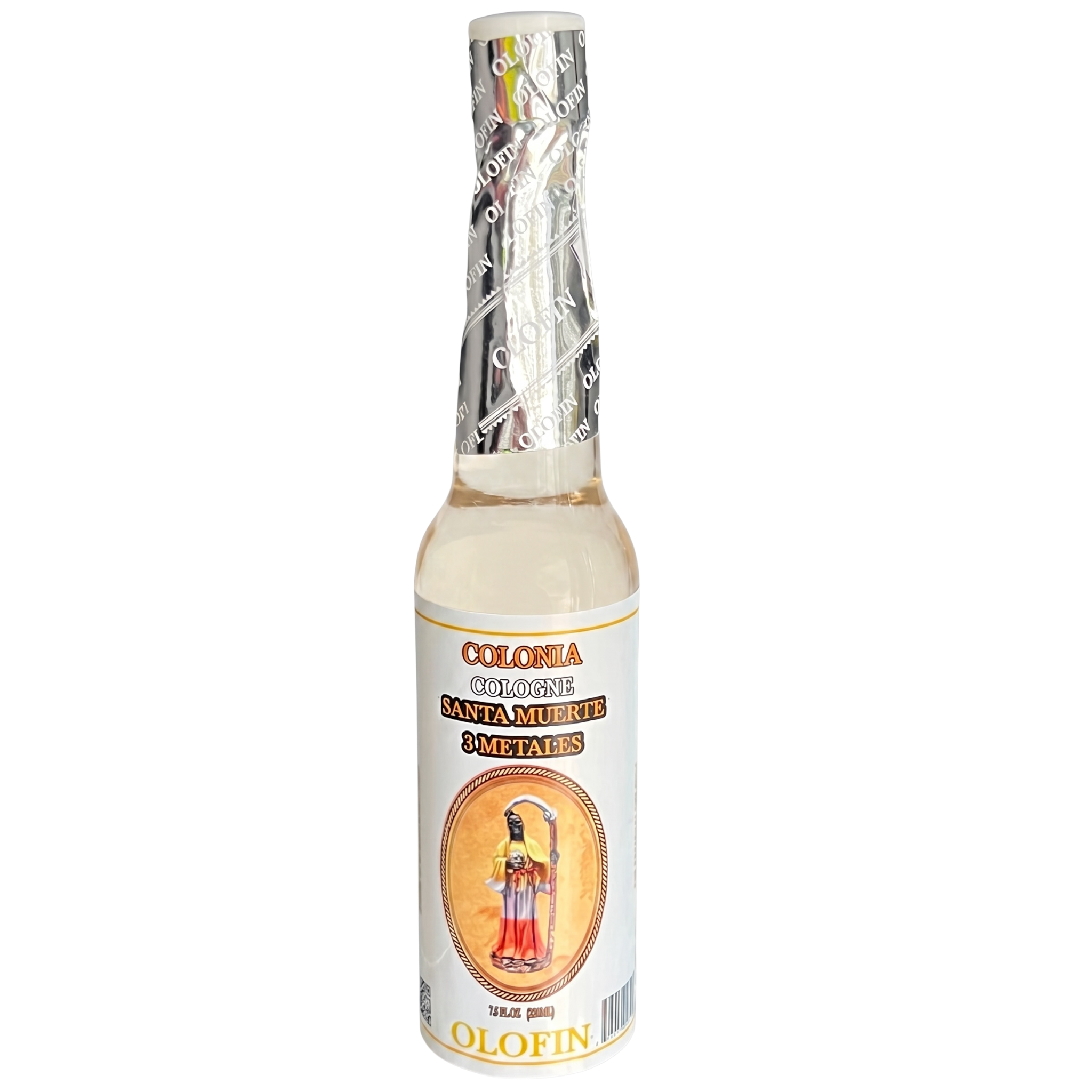 OLOFIN Santa Muerte 3 Metales Spiritual Cologne 7.5 fl oz (221mL) Cleaning Water