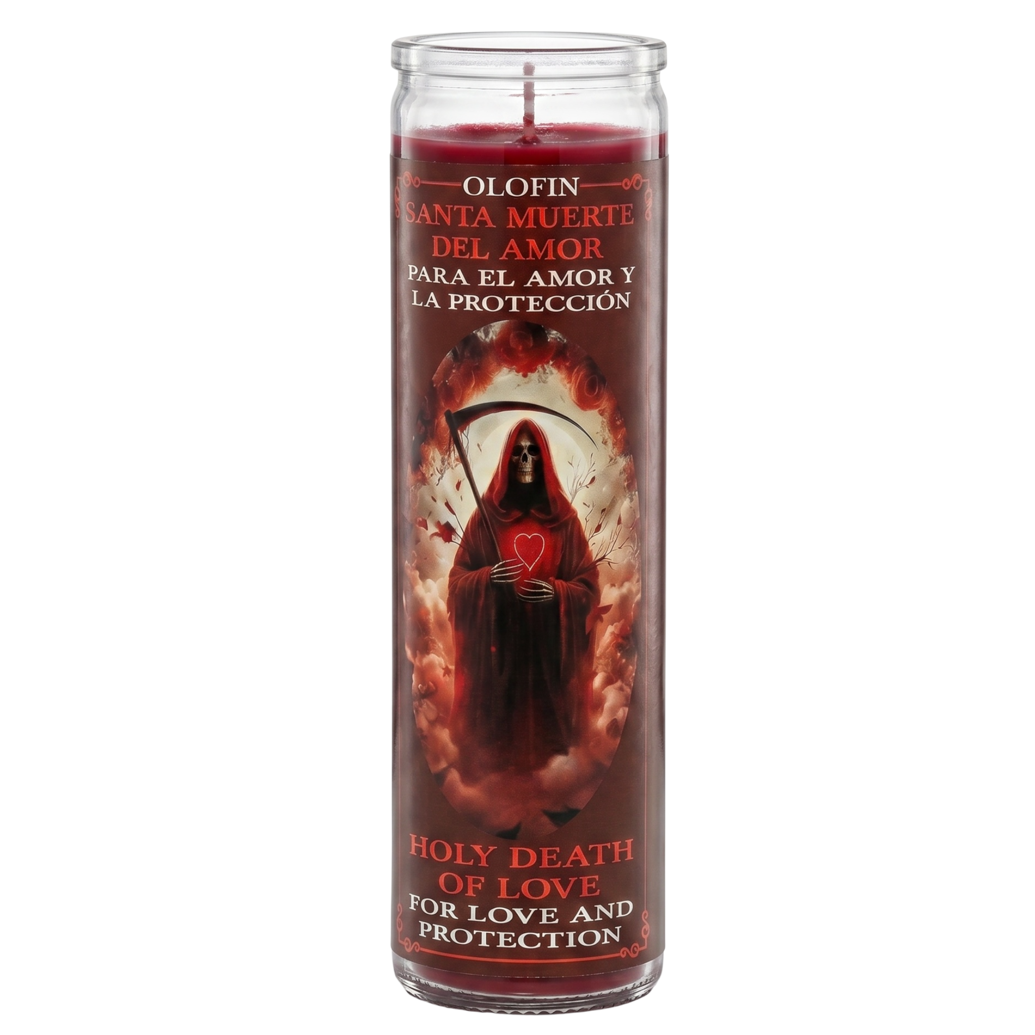 Santa Muerte Del Amor (Holy Death Del Amor) Prepared Ritual Candle Perfumed