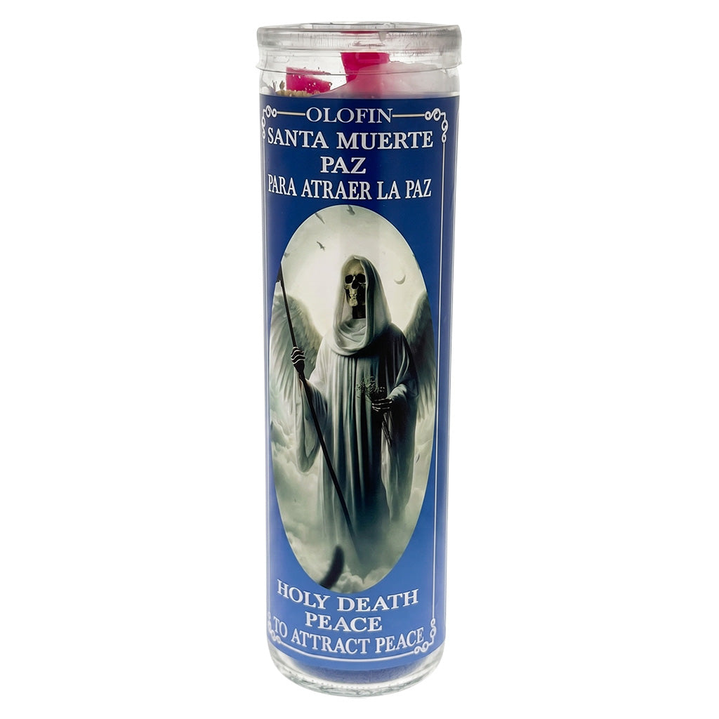 Santa Muerte Paz (Holy Death Peace) Prepared Ritual Candle Perfumed Vela Preparada
