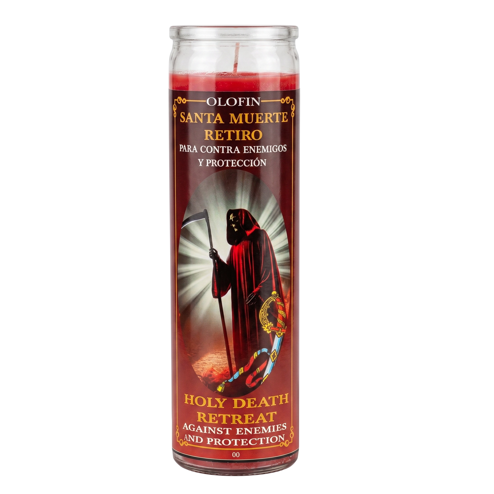 Santa Muerte Retiró (Holy Death Retreat) Prepared Ritual Candle Perfumed