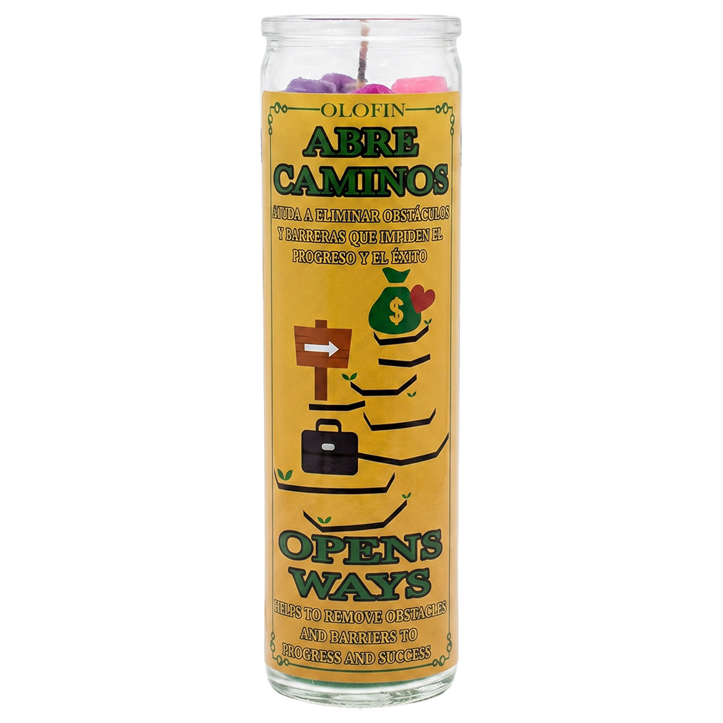 Abre Caminos (Open Ways) Prepared Ritual Candle Perfumed Vela Preparada