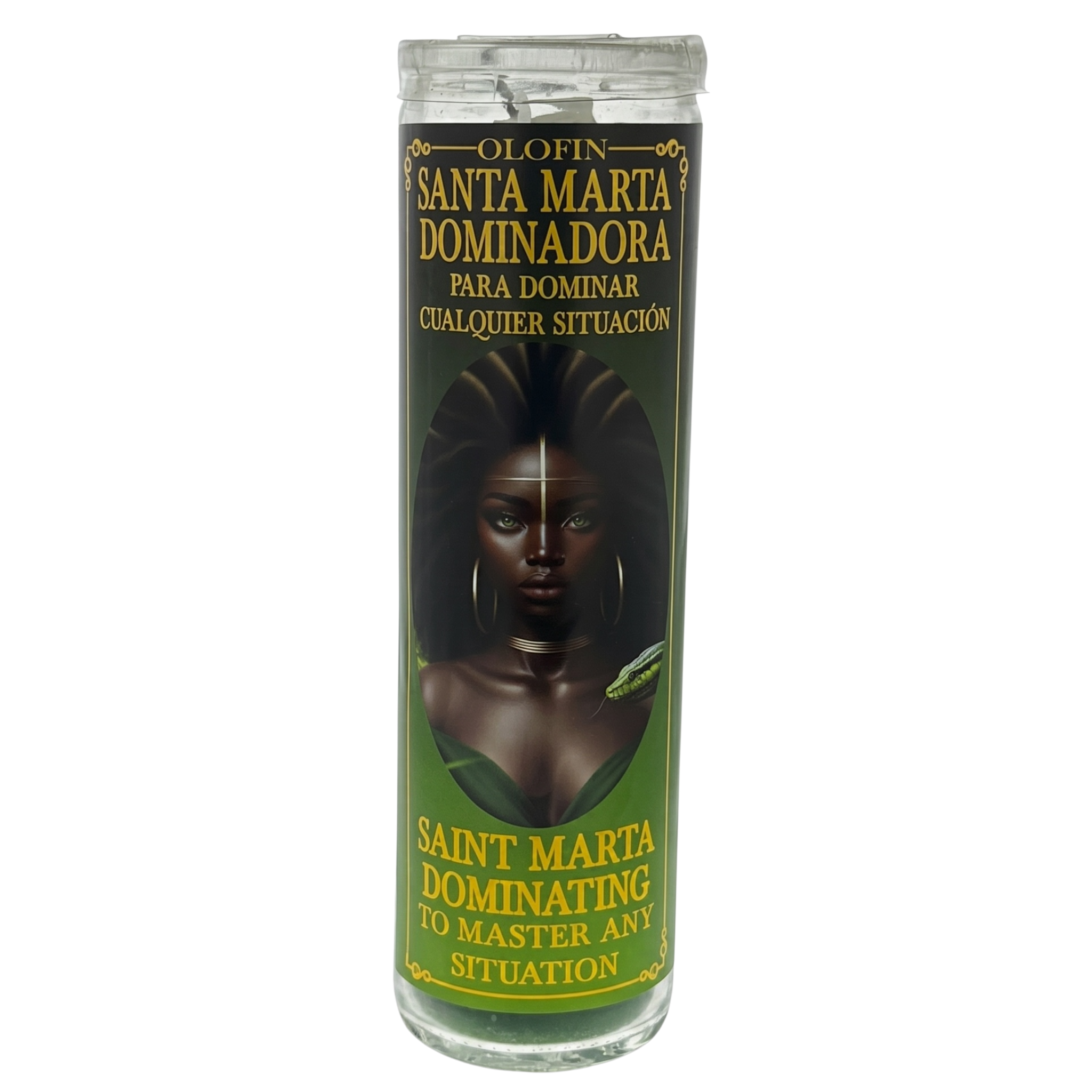 Santa Marta Dominadora (Saint Marta Dominating) Prepared Ritual Candle Perfumed
