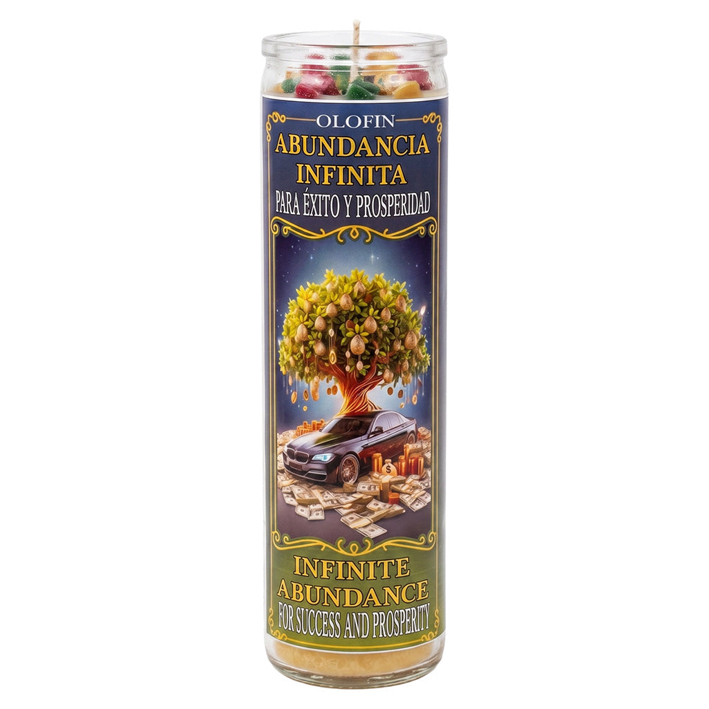 Abundancia Infinita (Infinite Abundance) Prepared Ritual Candle Perfumed Vela Preparada