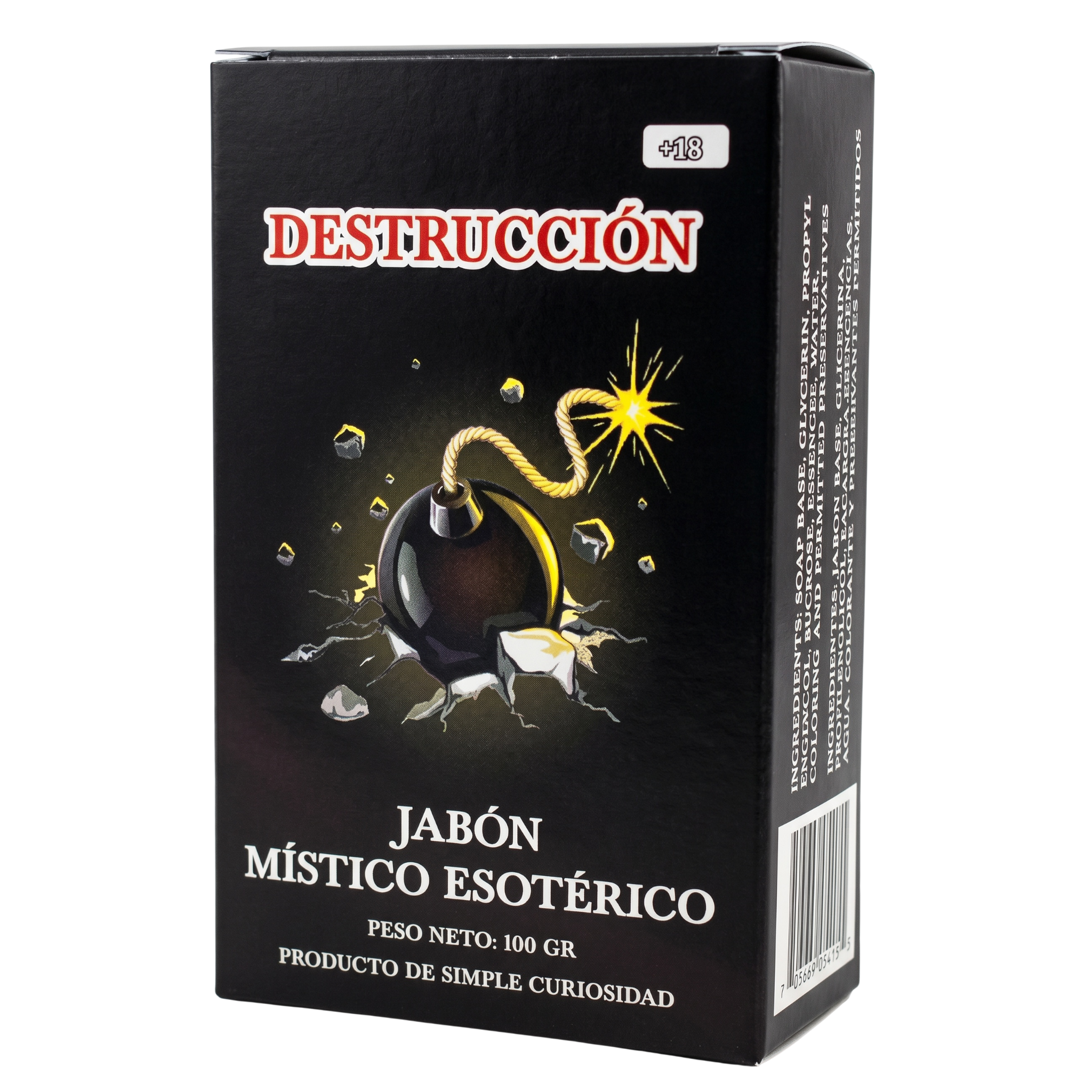 Destrucción Soap – Perfumed Mystical Soap Bar, 100 g (Jabón Esotérico Perfumado con Fermonas