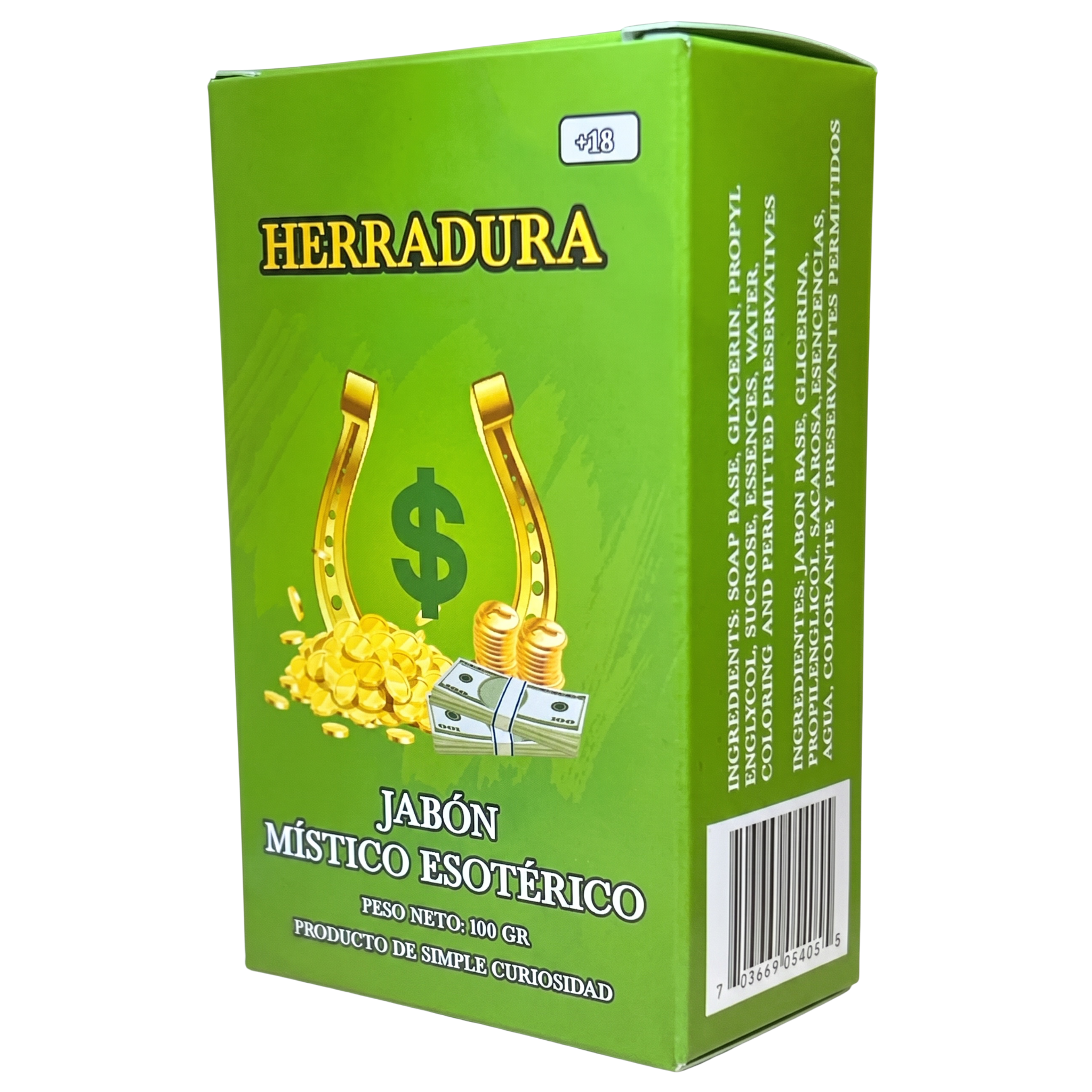 Herradura Esoteric Soap – Perfumed Mystical Soap Bar, 100 g (Jabón Esotérico Perfumado con Fermonas