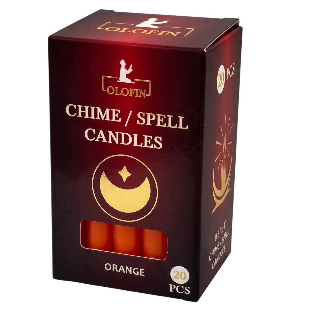 Orange Chime /Spell Candles 20ct Box 4”