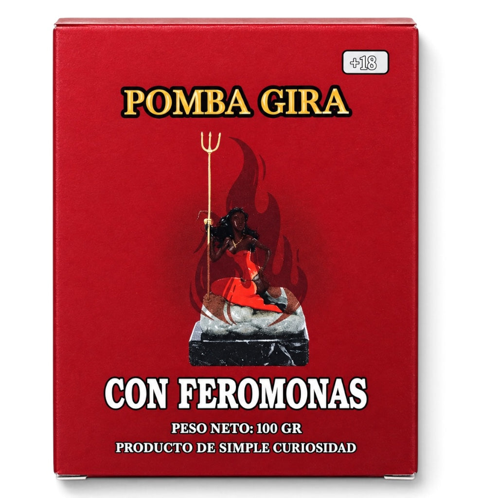 Pomba Gira Esoteric Soap – Perfumed Mystical Soap Bar, 100 g (Jabón Esotérico Perfumado con Feromonas)
Pomba Gira Esoteric Soap is a perfumed mystical soap bar traditionally associated with attraction, confidence, passion, and personal magnetism. Its rich fragrance makes it suitable for everyday bathing, spiritual cleansing routines, or ritual-inspired self-care.
The 100 g bar produces a cleansing lather that leaves the skin feeling fresh and pleasantly scented. A distinctive addition to spiritual, botani