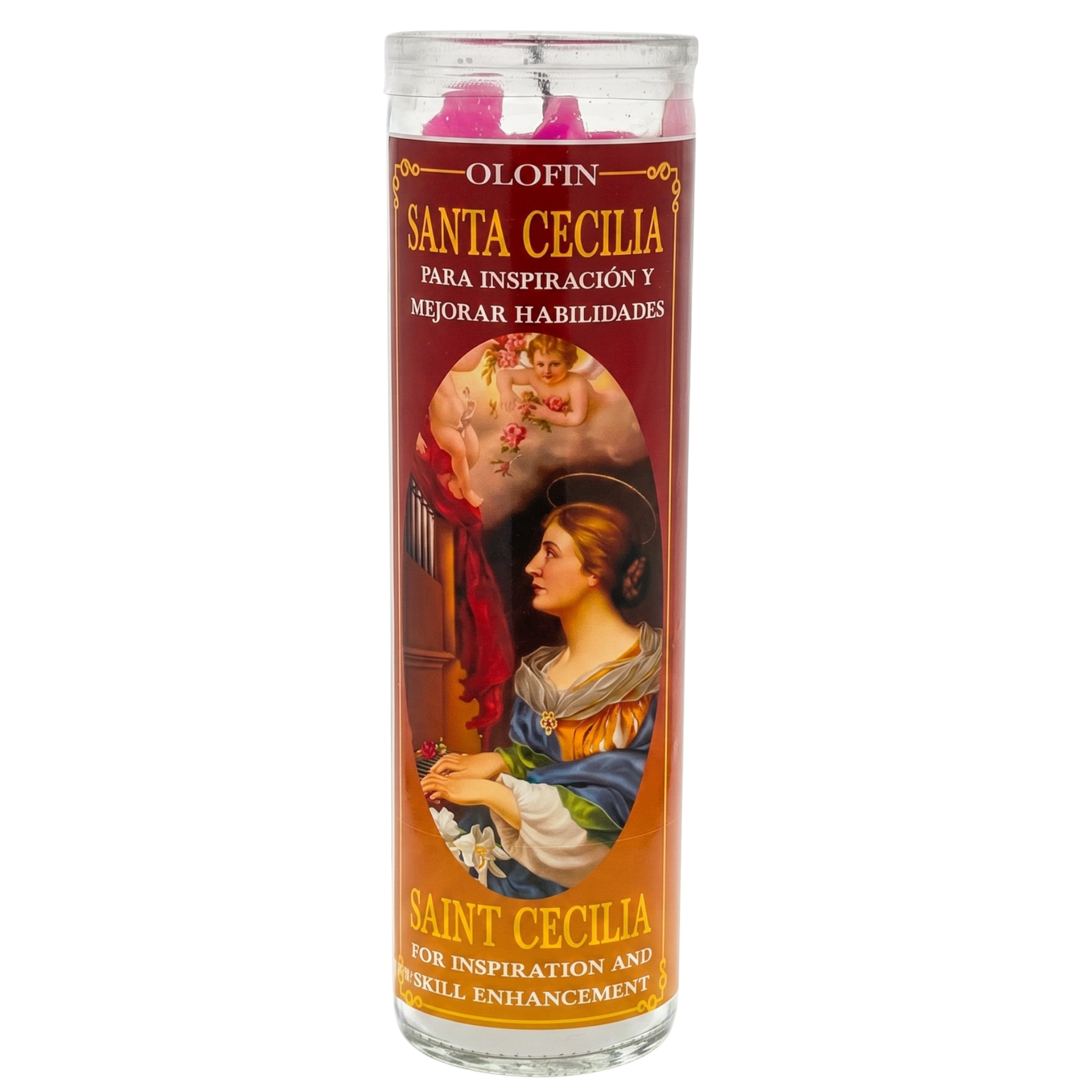 Santa Cecilia (Saint Cecilia) Prepared Ritual Candle Perfumed