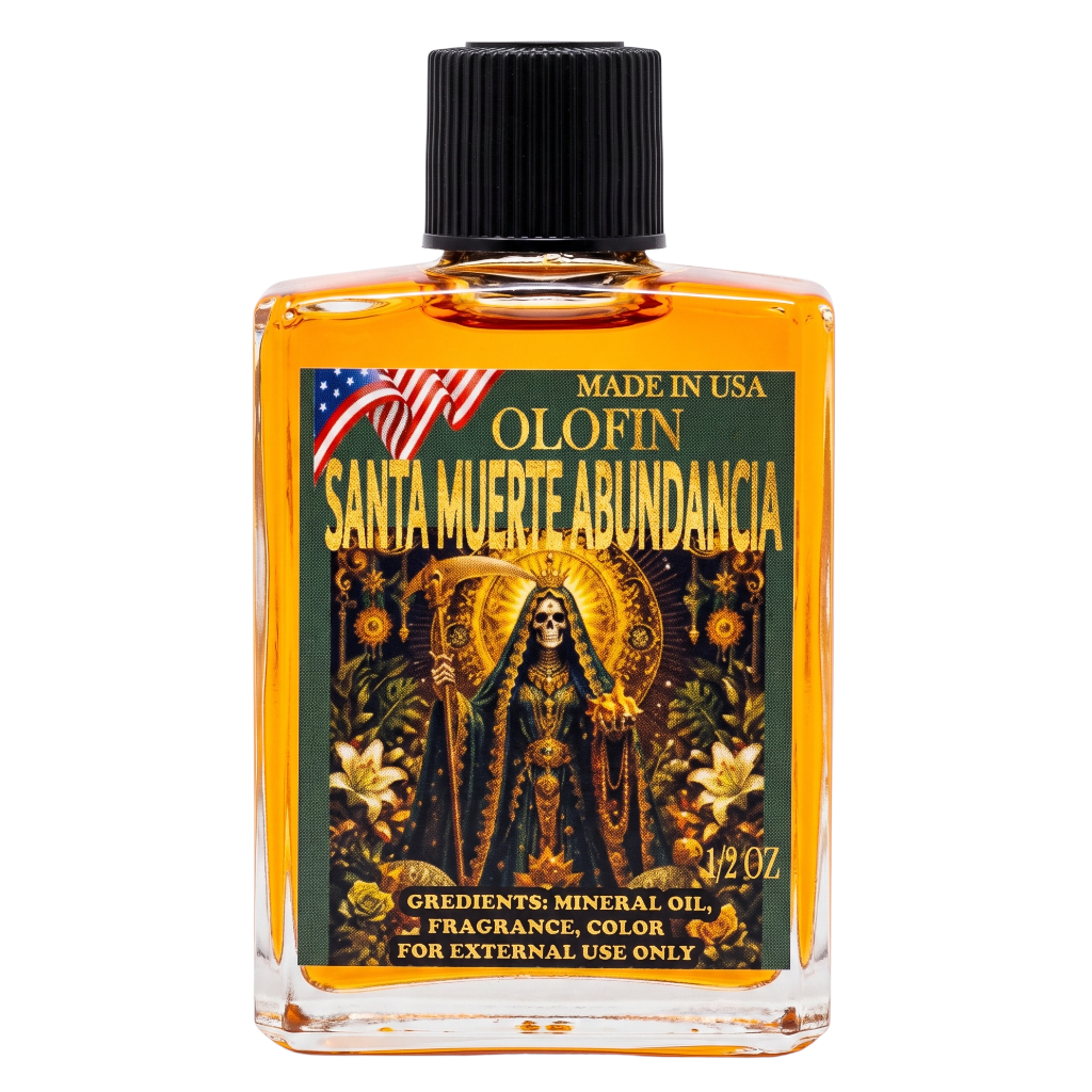 Santa Muerte Abdundancia Aceite Esoteric Fragrance Oil 1/2oz-1oz Square Bottle