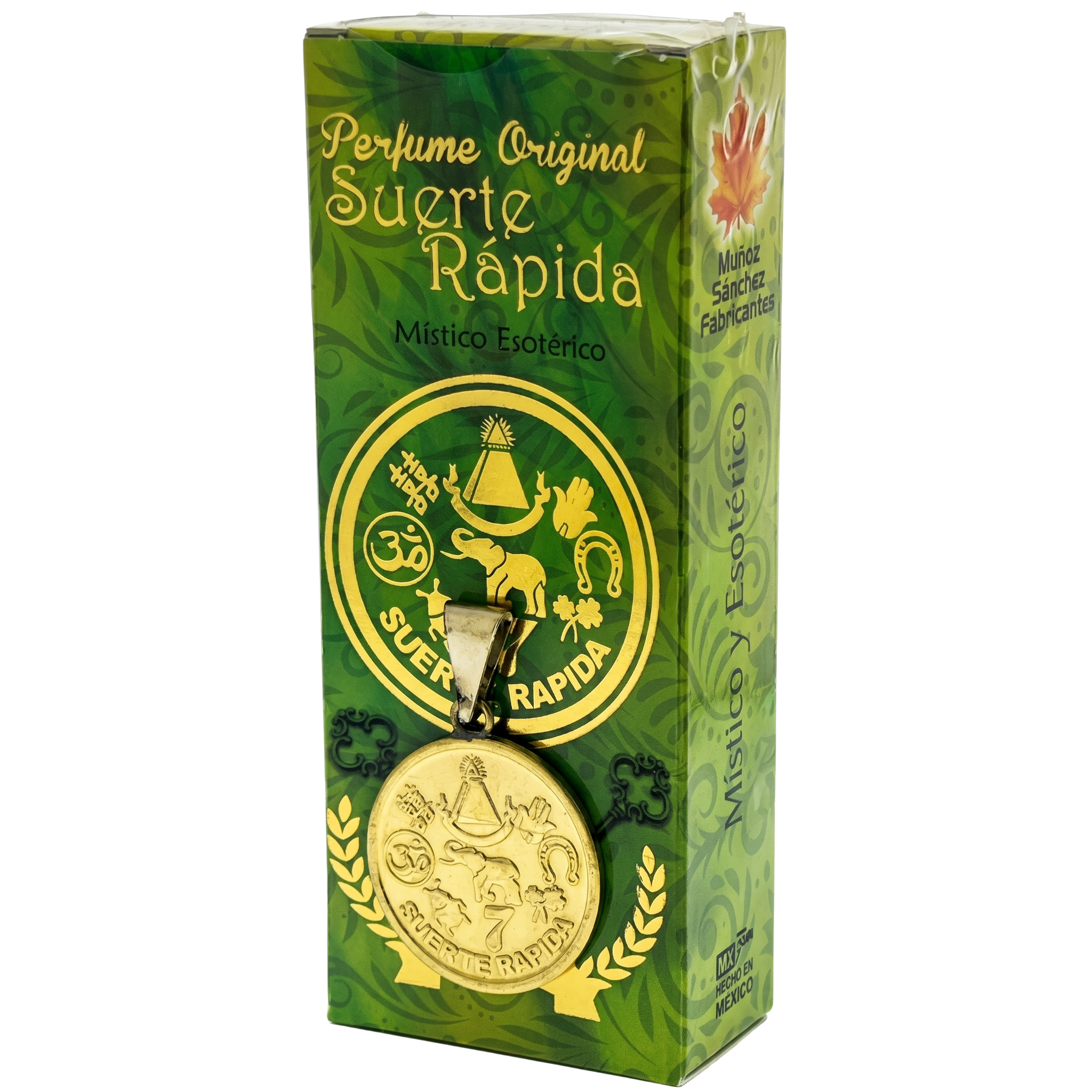 Suerte Rapida Esoteric Perfume with Collectible Protective Amulet Medallion