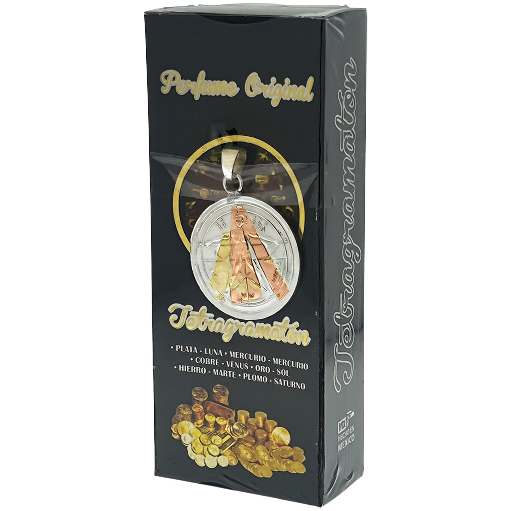 Tetragramatón Esoteric Perfume with Collectible Protective Amulet Medallion