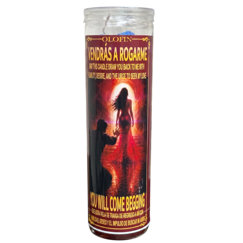Vendras A Rogarme - You Will Come Begging Prepared Ritual Candle Perfumed Vela Preparada