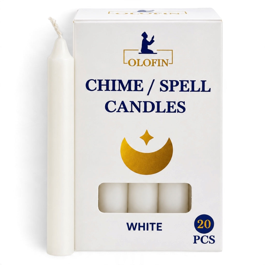 White Chime /Spell Candles 20ct Box 4”