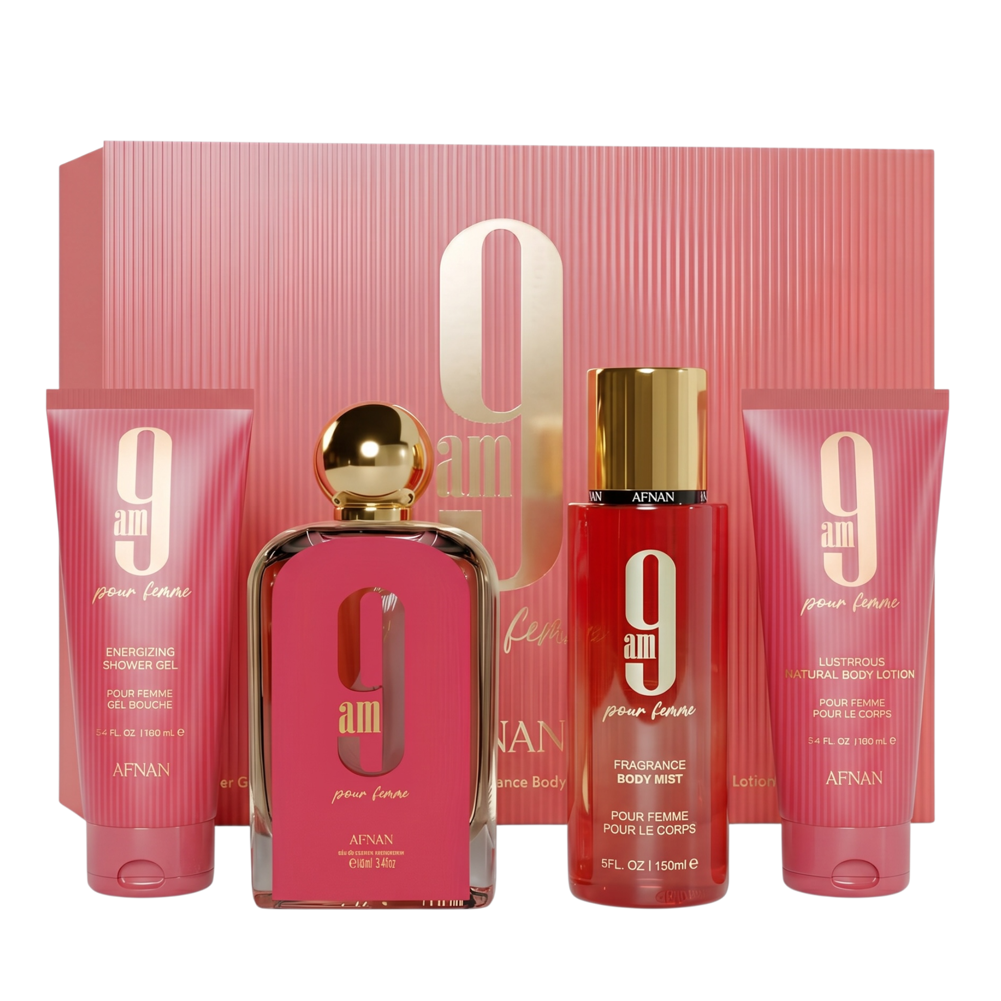 Afnan 9AM Femme (U) Set de 4 piezas