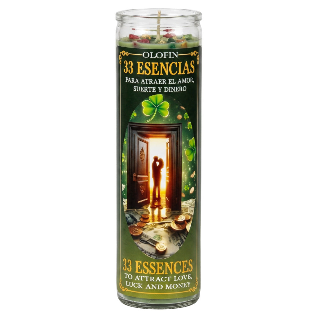 33 Esencias (33 Essence) Prepared Ritual Candle Perfumed Vela Preparada