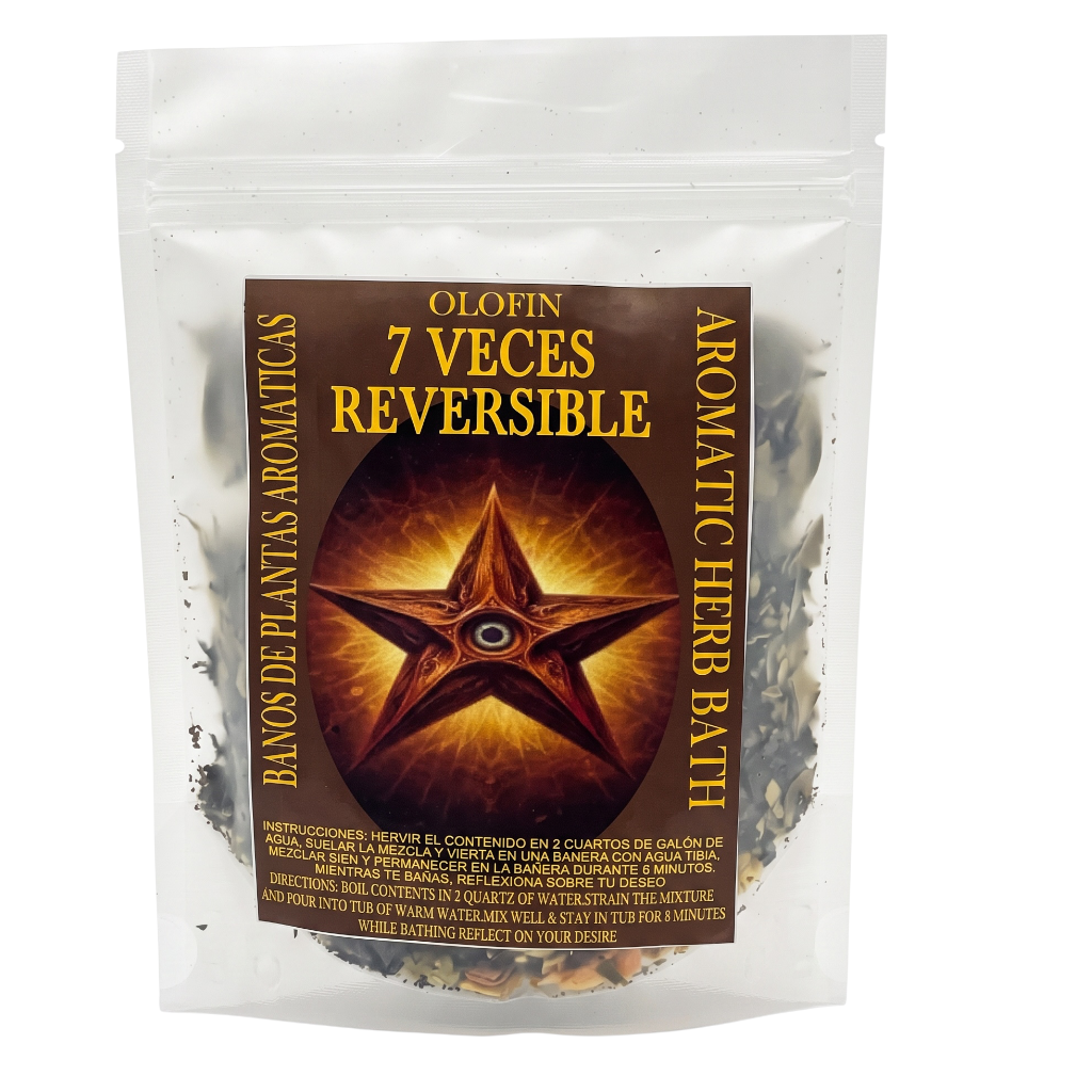 7 Veces Reversible Baño de Hierbas en Bolsa | Herbal Spiritual Bath 