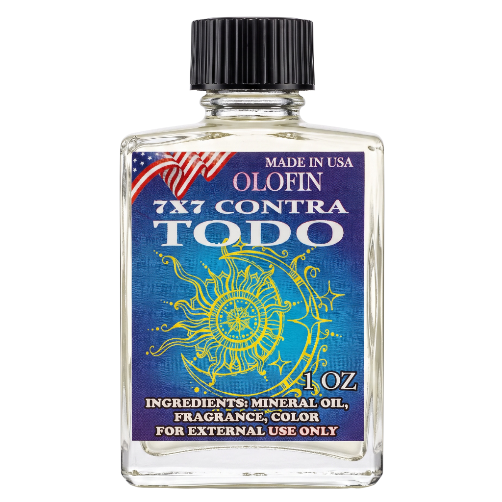 7x7 Contra Todo Aceite Esoteric Fragrance Oil 1/2oz-1oz Square Bottle 