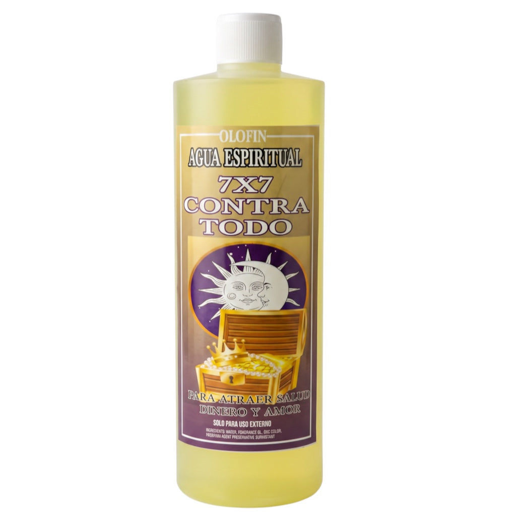 7x7 Contra Todo Cleansing Spiritual Water | Agua     Espiritual Esotérica 16oz 