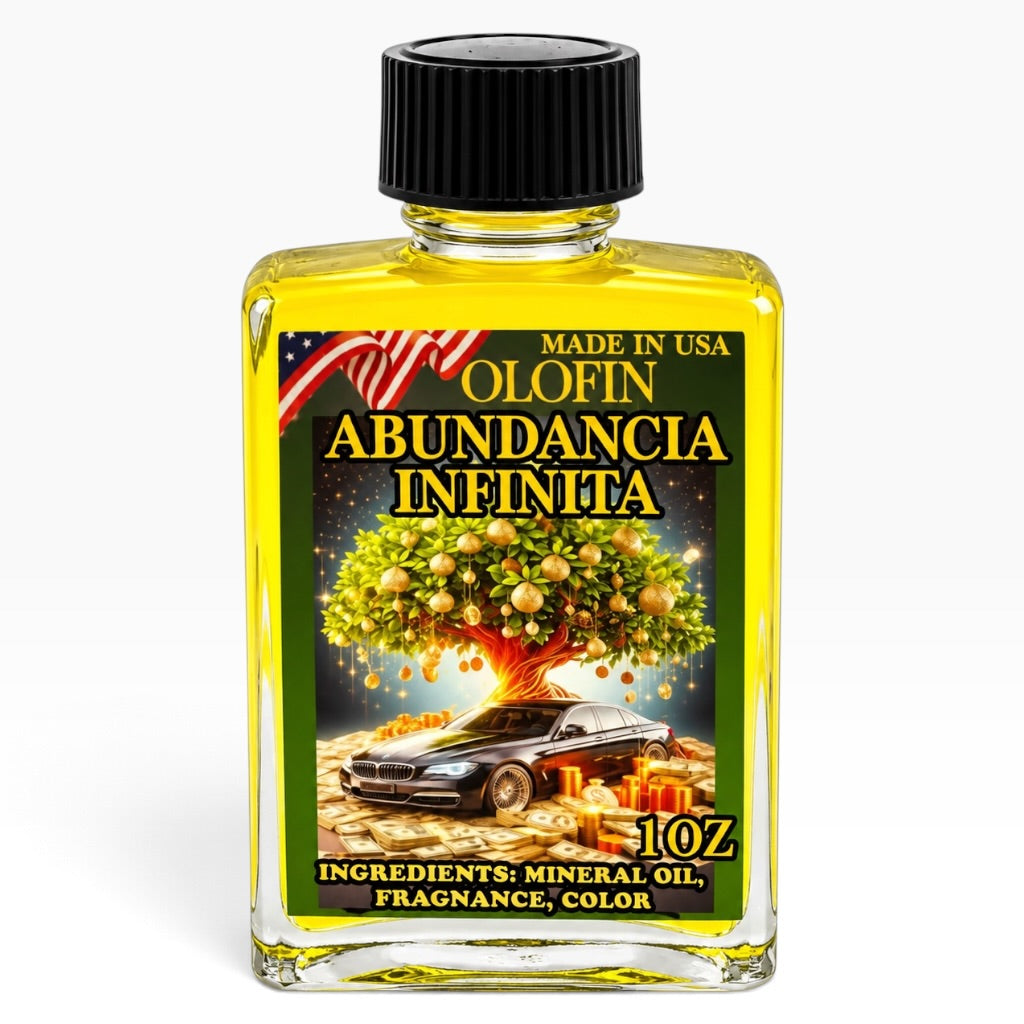 Abundancia Infinita Aceite Esoteric Fragrance Oil 1/2oz-1oz Square Bottle