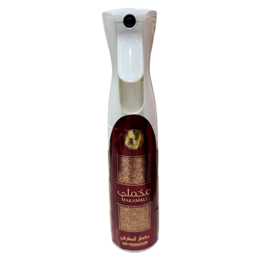 Makhmal air freshener spray bottle on a white background