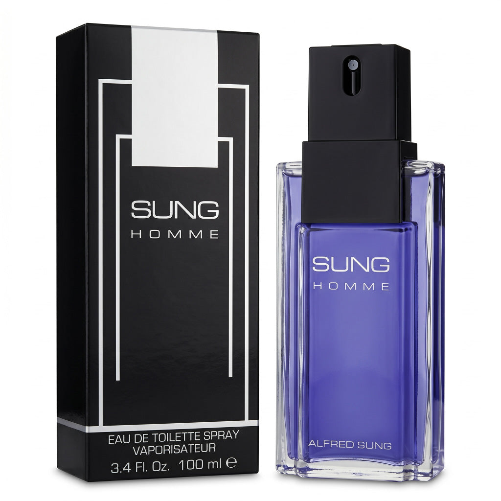 Sung Homme perfume bottle and packaging on a white background
