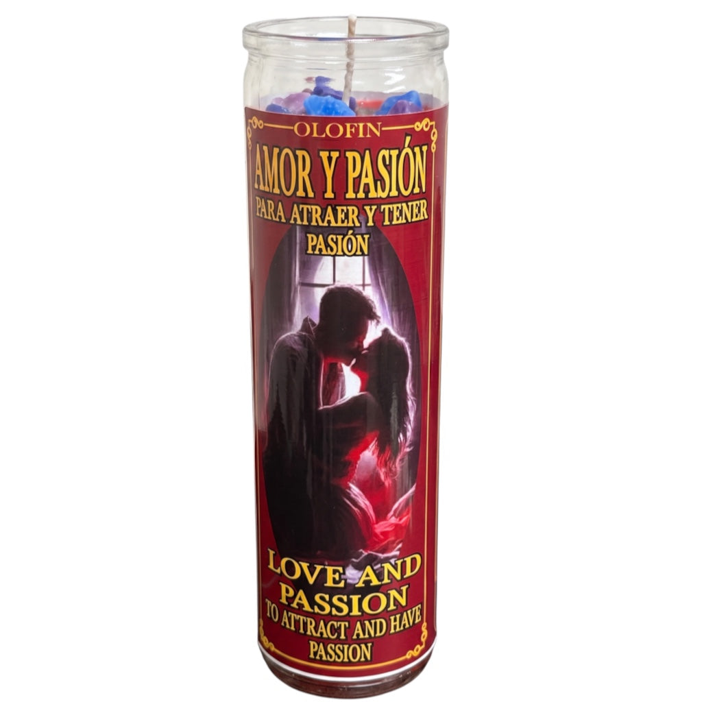 Amor Y Pasion - Love & Passion Prepared Ritual Candle Perfumed Vela Preparada 