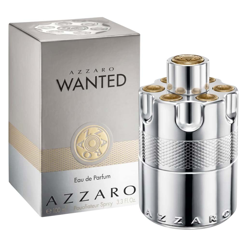 Azzaro Wanted Eau de Parfum bottle and packaging on a white background