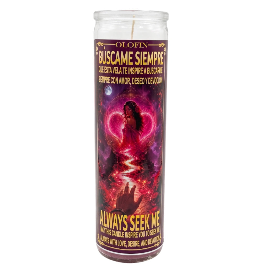 Buscame Siempre - Always Seek Me Prepared Ritual Candle Perfumed Vela Preparada 