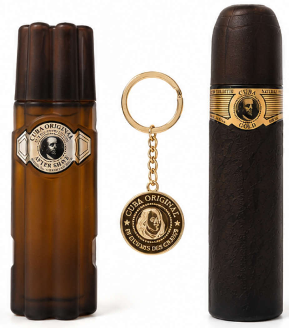 Cuba Gold M Set de 3 piezas: 3.3oz EDT y 3.3oz After Shave