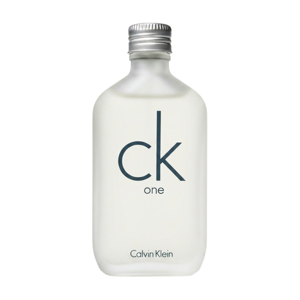 Calvin Klein CK One perfume bottle on a white background