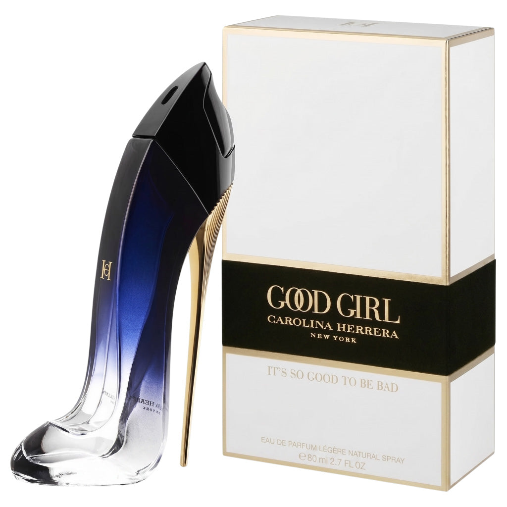 Carolina Herrera Good Girl perfume bottle and packaging on a white background