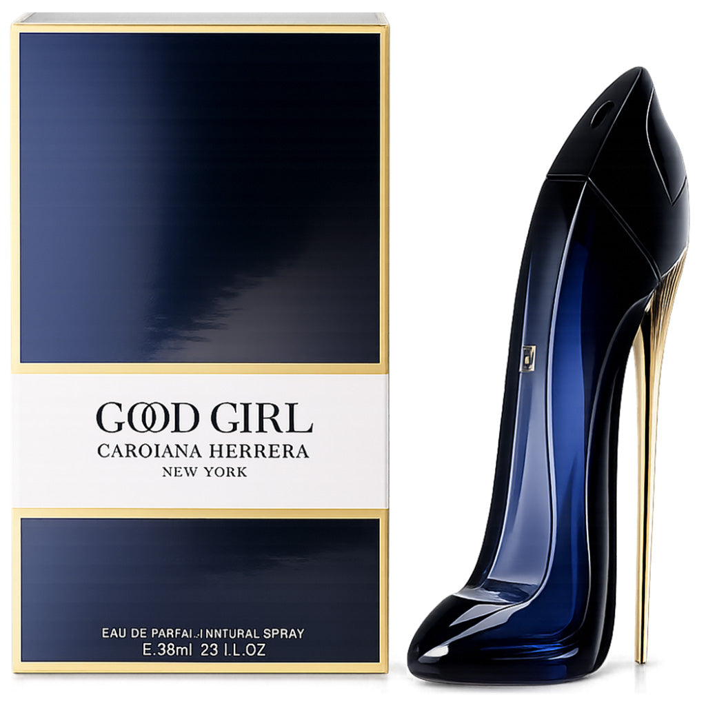 Carolina Herrera Good Girl perfume bottle and packaging on a white background