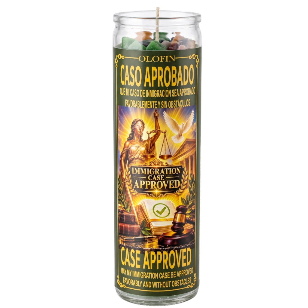 Caso Aprobado Inmigracion -Case Approved Immigration Prepared Ritual Candle Perfumed Vela Preparada 
