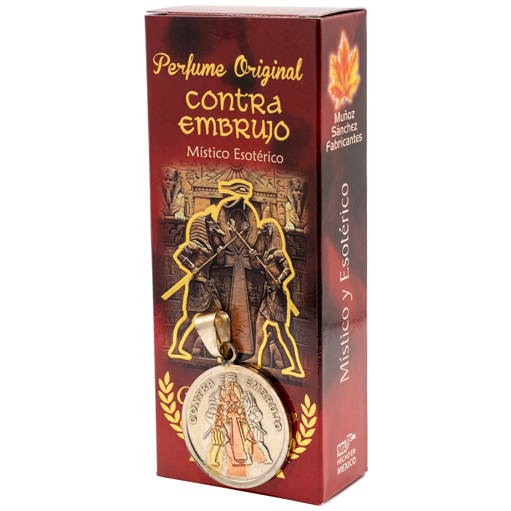 Contra Embrujo Esoteric Perfume with Collectible  Protective Amulet Medallion