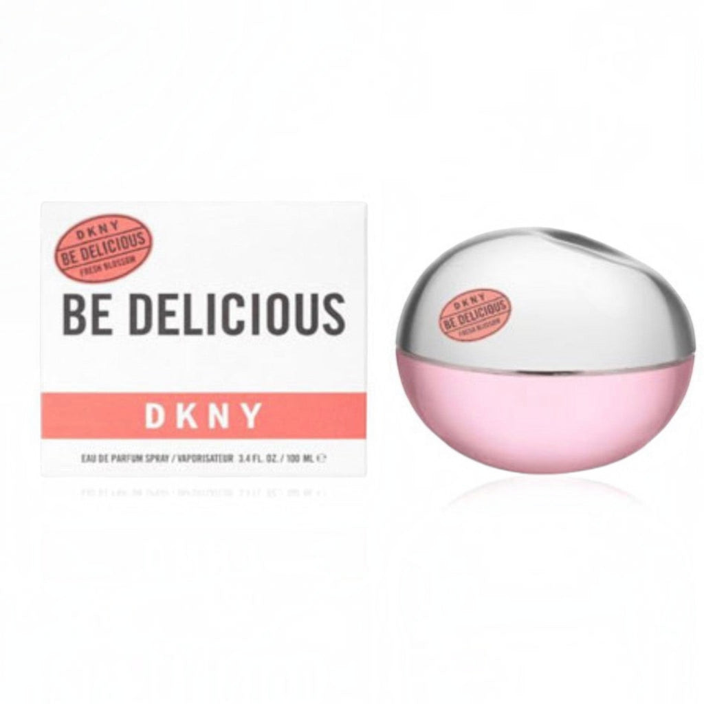 DKNY Be Delicious perfume bottle and packaging on a white background