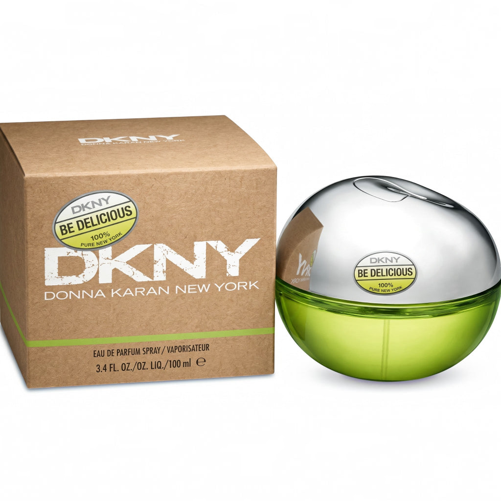 DKNY Be Delicious perfume packaging on a white background