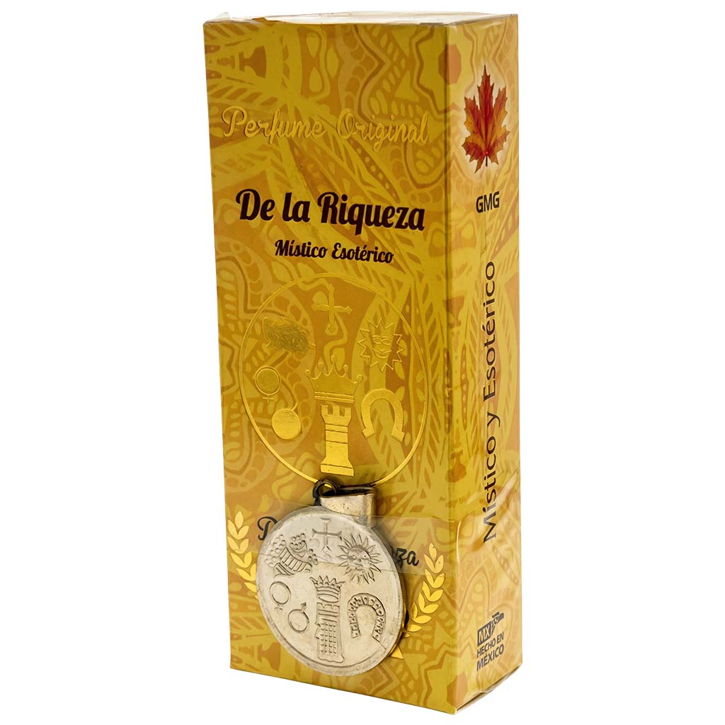 De La Riqueza Esoteric Perfume with Collectible  Protective Amulet Medallion