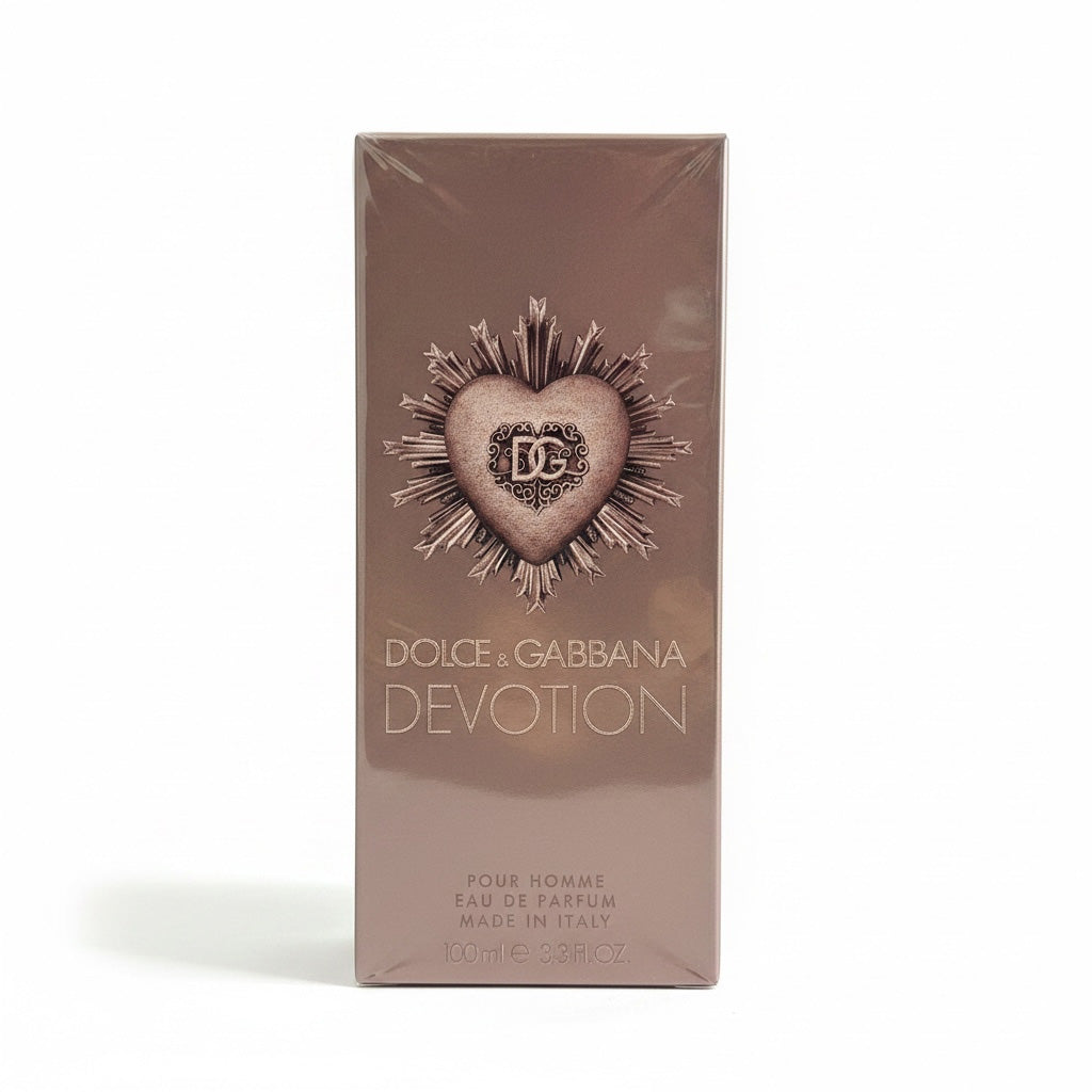 Dolce & Gabbana Devotion perfume packaging on a white background